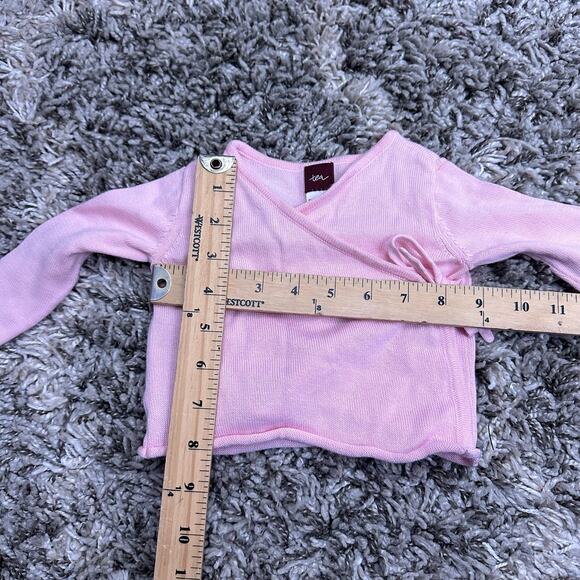 Tea Collection Blush Pink Ballet Wrap Cardigan Sweater Baby Girl 3-6 Months - Picture 9 of 9